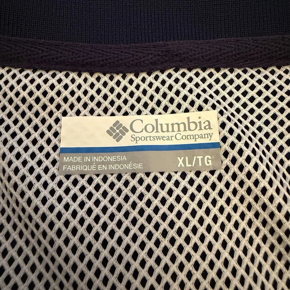 Columbia PFG Men's Polo Shirt Omni-Shade Fishing Golf Top Vented UV Pro Navy XL